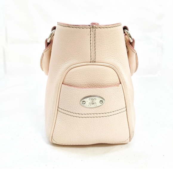 GUC CELINE Pale PINK Blush BOOGIE BAG Rare Color LEATHER LUXE Satchel VINTAGE - Picture 3 of 9